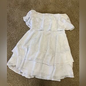 Lulu’s Strapless Ruffle Mini Dress